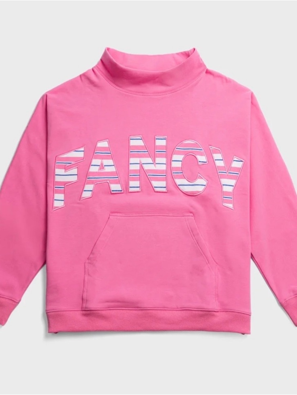 SHOP FANCY OVERSIZED FLEECE
POCKETCLOUD STRIPED MOCKNECK - VICE PINK